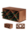 Modułowy Regał na Wino RW61 (Półki X2) – Brązowe Drewno