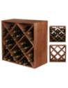 Modułowy Regał na Wino RW61 (Półki X4) – Brązowe Drewno