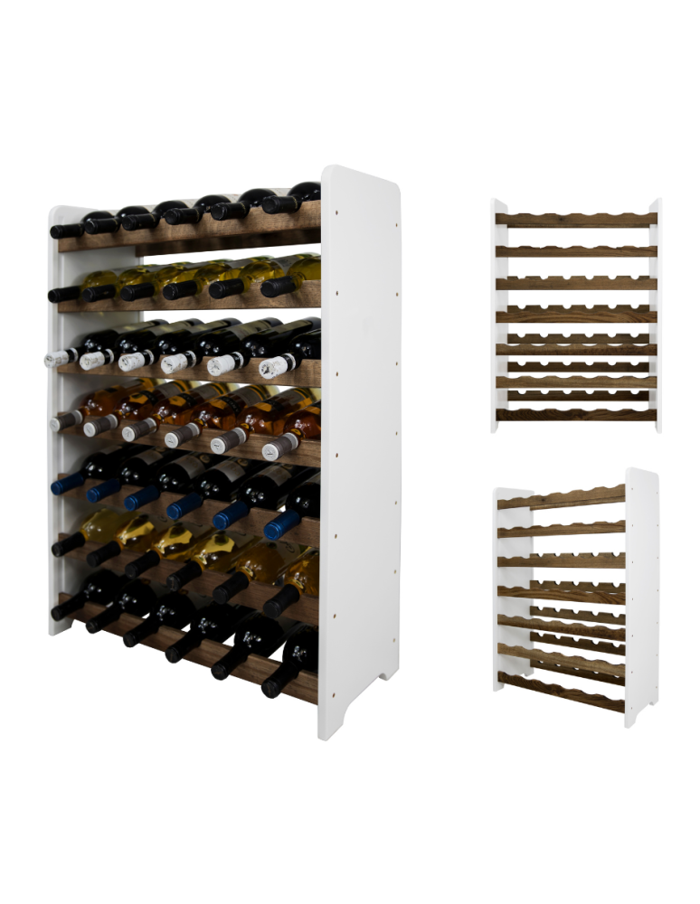 Regały - Dębowy regał na wino RW-20 /42 butelki/ – White & Dark Oak - product b2b.wamar.biz 1
