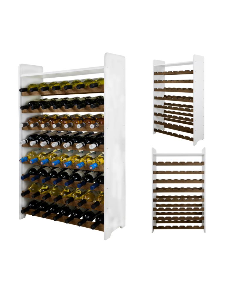 Regały - Dębowy regał na wino z półką RW-20 /56 butelek/ – White & Dark Oak - product b2b.wamar.biz 1
