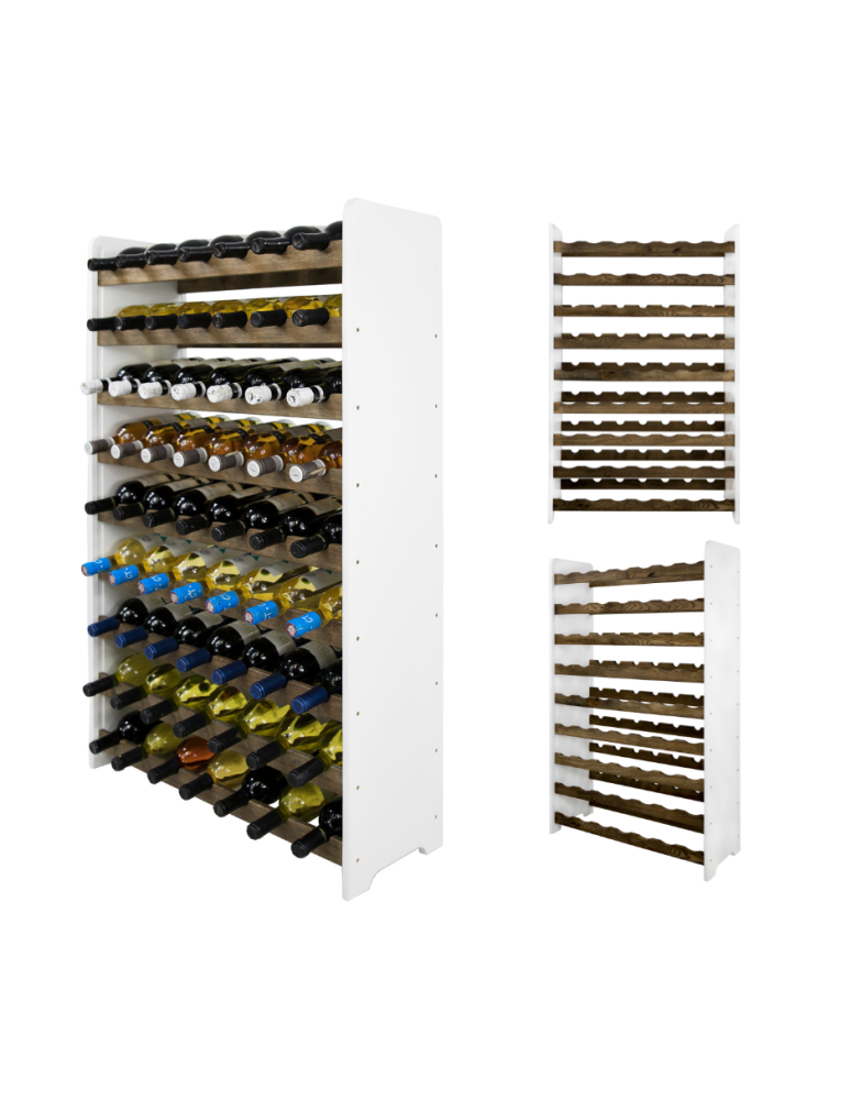 Regały - Dębowy regał na wino RW-20 /63 butelki/ – White & Dark Oak - product b2b.wamar.biz 1