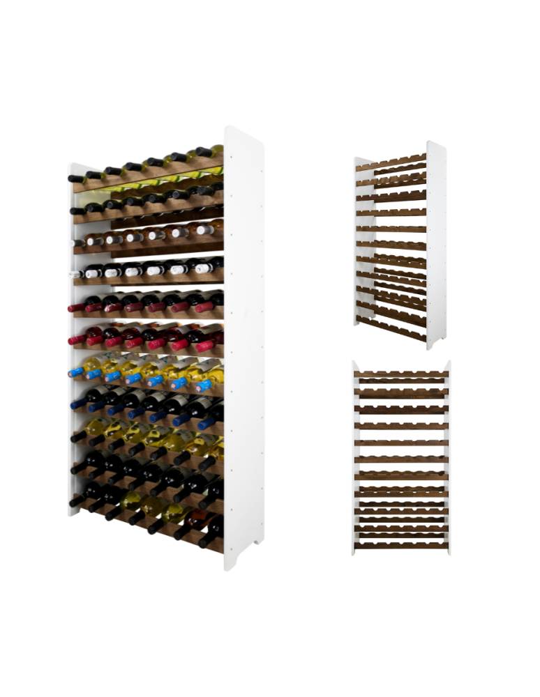 Regały - Dębowy regał na wino RW-20 /77 butelek/ – White & Dark Oak - product b2b.wamar.biz 1