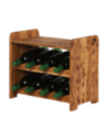 Dębowy Regał na Wino z Półką RW-22/8 butelek/ Opalany Olej