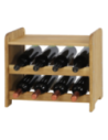 Dębowy Regał na Wino z Półką RW-22/8 butelek/ Olejowany