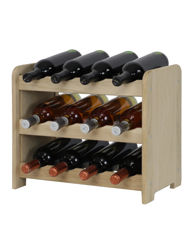 Regały - Dębowy Regał na Wino RW-22/12 butelek/ Naturalny - product b2b.wamar.biz 1