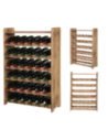 Dębowy Regał na Wino z Półką RW-22/36 butelek/ Opalany