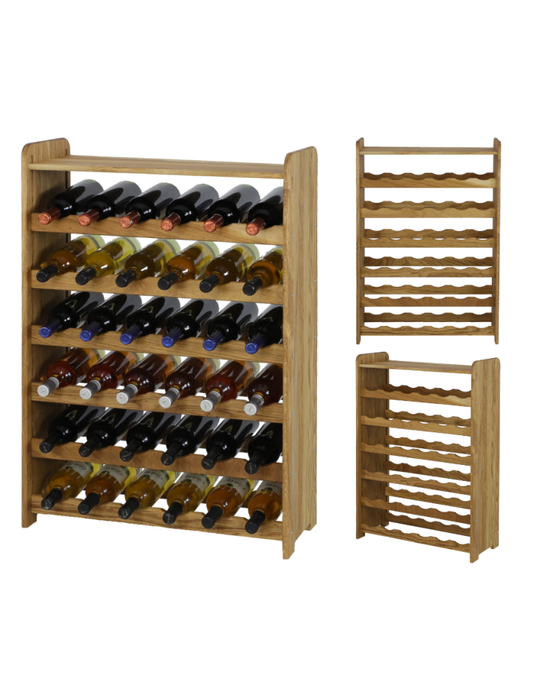 Regały - Dębowy Regał na Wino z Półką RW-22/36 butelek/ Olejowany - product b2b.wamar.biz 1