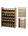 Dębowy Regał na Wino z Półką RW-22/36 butelek/ Olejowany