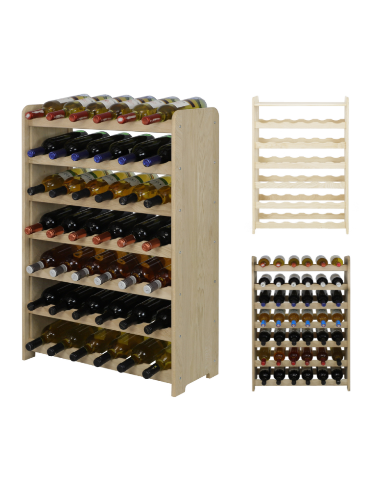Regały - Dębowy Regał na Wino RW-22/42 butelki/ Naturalny - product b2b.wamar.biz 1