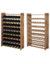 Dębowy Regał na Wino z Półką RW-22/56 butelek/ Opalany