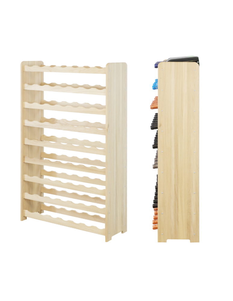 Regały - Dębowy Regał na Wino RW-22/63 butelki/ Naturalny - product b2b.wamar.biz 1