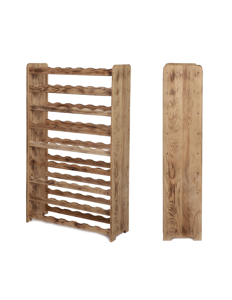 Regały - Dębowy Regał na Wino RW-22/63 butelki/ Opalany - product b2b.wamar.biz 1