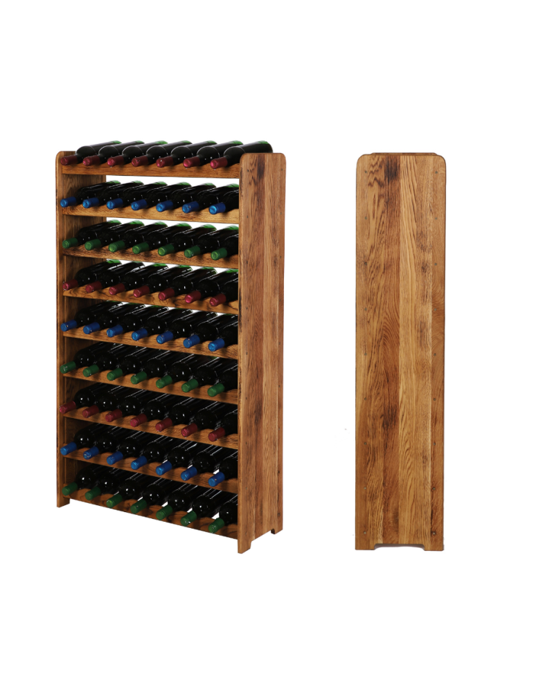Regały - Dębowy Regał na Wino RW-22/63 butelki/ Opalany Olej - product b2b.wamar.biz 1