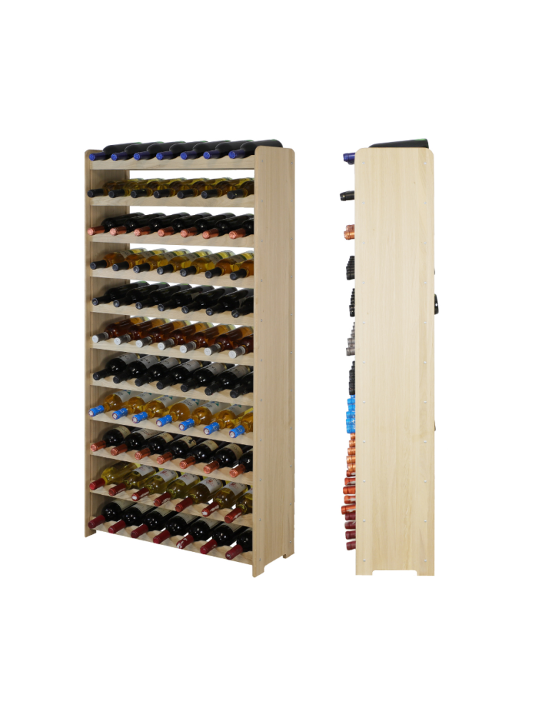Regały - Dębowy Regał na Wino RW-22/77 butelek/ Naturalny - product b2b.wamar.biz 1