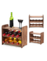 Regał na wino z półką RW-16 /8 butelek/ - Brązowy Dekor