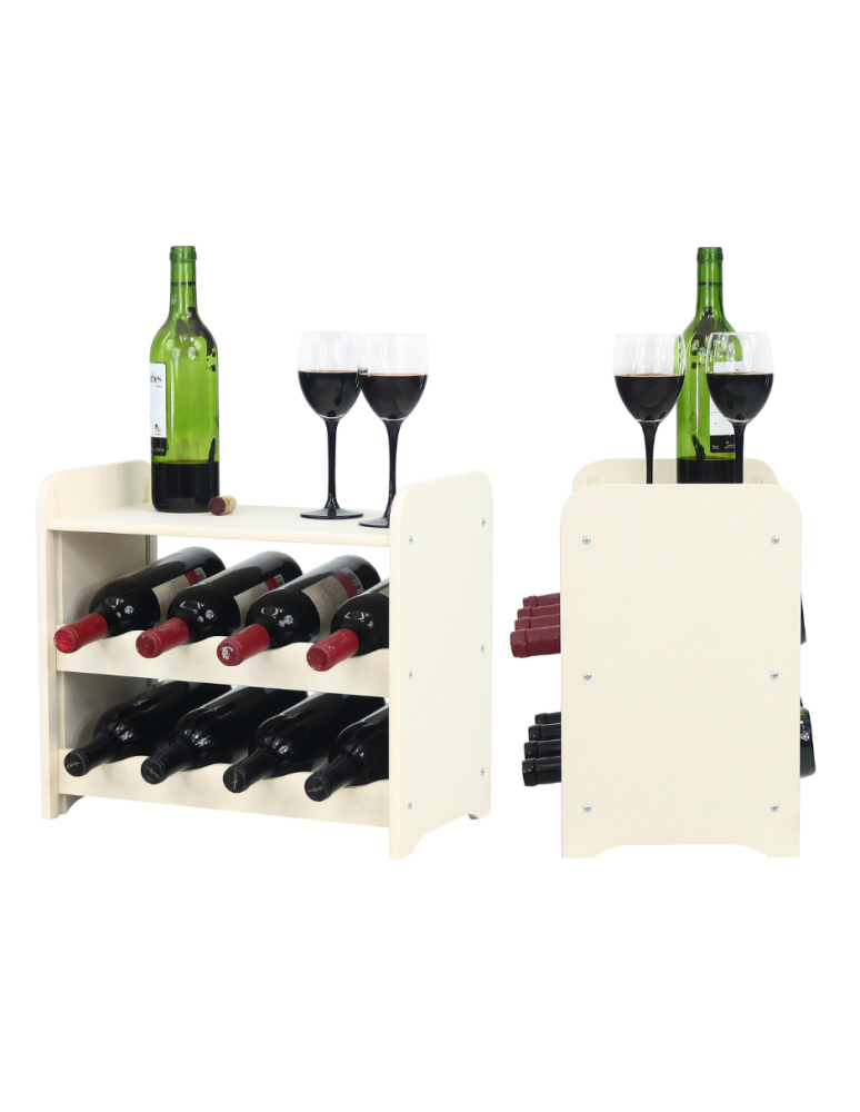 Regały - Regał na wino z półką RW-16 /8 butelek/ - Ecru - product b2b.wamar.biz 1