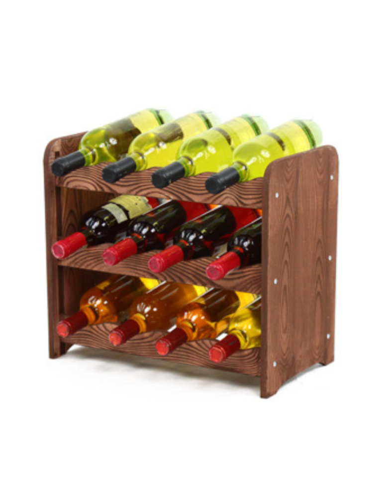 Regały - Regał na wino RW-16 /12 butelek/ - Brązowy Dekor - product b2b.wamar.biz 1