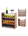 Regał na wino z półką RW-16 /24 butelki/ - Brązowy Dekor