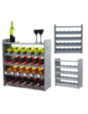 Regał na wino z półką RW-16 /24 butelki/ - Szary Dekor