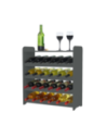 Regał na wino z półką RW-16 /24 butelki/ - Szary