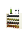 Regał na wino z półką RW-16 /24 butelki/ - Ecru
