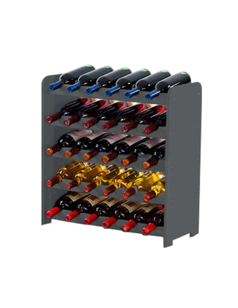 Regały - Regał na wino RW-16 /30 butelek/ - Szary - product b2b.wamar.biz 1