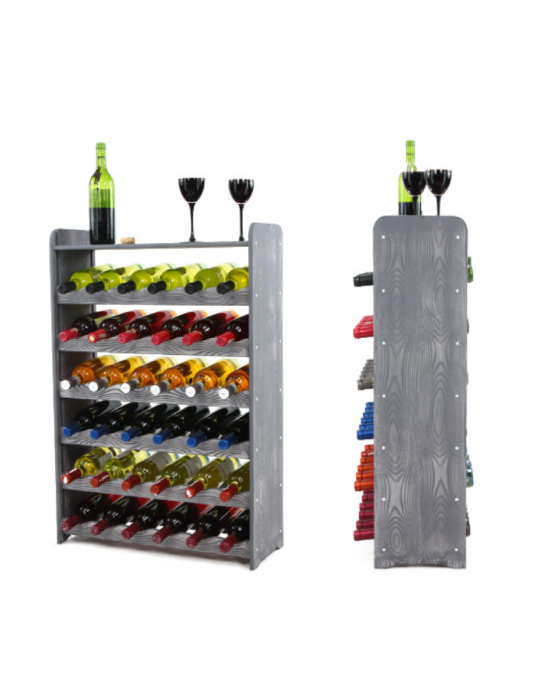 Regały - Regał na wino z półką RW-16 /36 butelek/ - Szary Dekor - product b2b.wamar.biz 1
