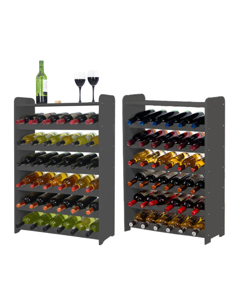 Regały - Regał na wino z półką RW-16 /36 butelek/ - Szary - product b2b.wamar.biz 1