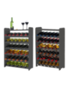 Regał na wino z półką RW-16 /36 butelek/ - Szary