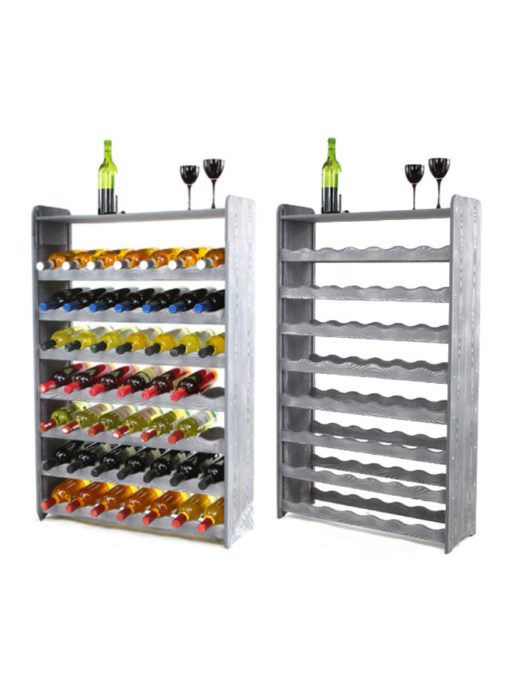 Regały - Regał na wino z półką RW-16 /56 butelek/ - Szary Dekor - product b2b.wamar.biz 1