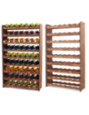 Regał na wino RW-16 /63 butelki/ - Brązowy Dekor