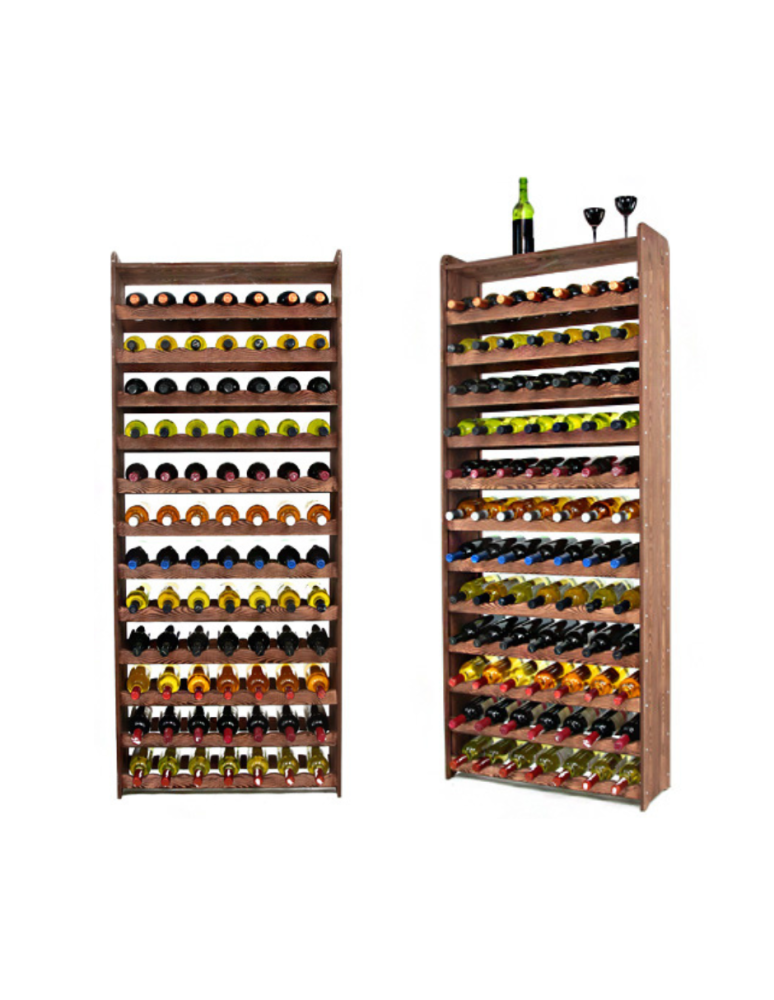 Regały - Regał na wino z półką RW-16 /84 butelki/ - Brązowy Dekor - product b2b.wamar.biz 1
