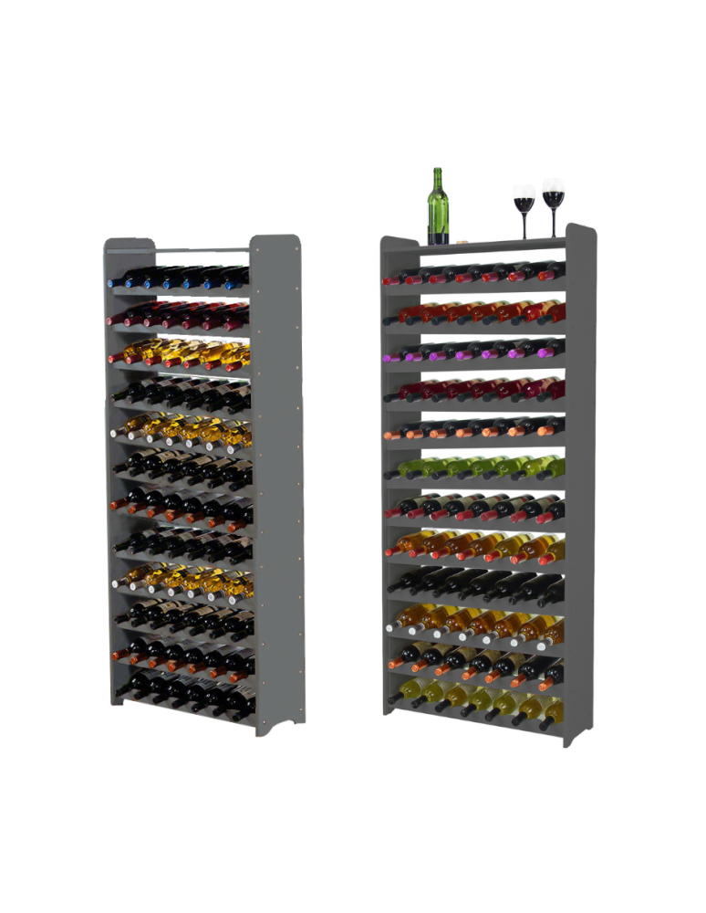 Regały - Regał na wino z półką RW-16 /84 butelki/ - Szary - product b2b.wamar.biz 1