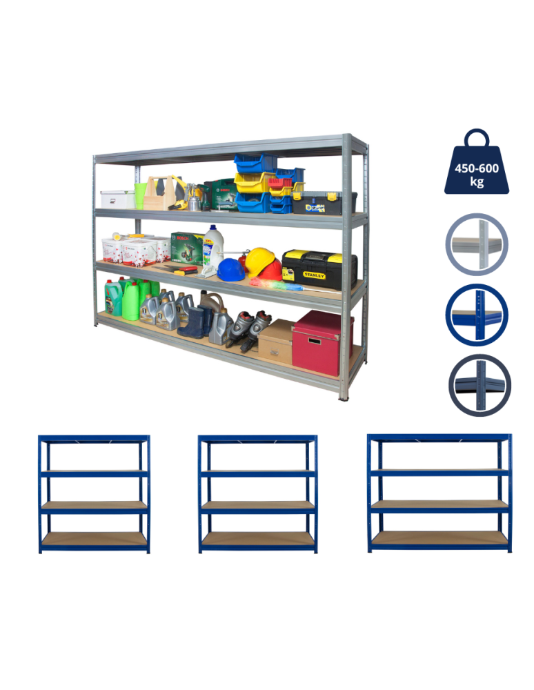 Regały - Regał do Dużych Obciążeń 177x240x60 KOLOS/ Ocynkowany - produkt b2b.wamar.biz 1