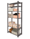 Regał na książki drewniany B29R 200x80x38 6 półek Szary