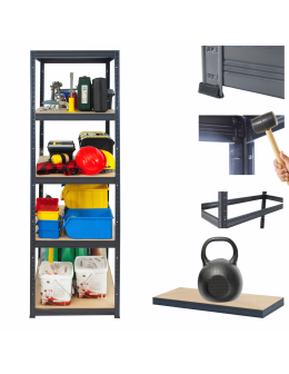 Regał metalowy Premium HELIOS 180x30x30cm  5Px175kg .:.