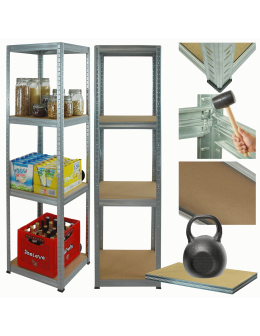 Regał metalowy ocynkowany HELIOS 180x30x30cm  4Px175kg