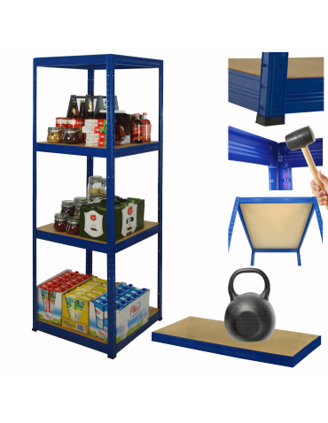 Regał metalowy HELIOS 180x50x50cm 4Px175kg