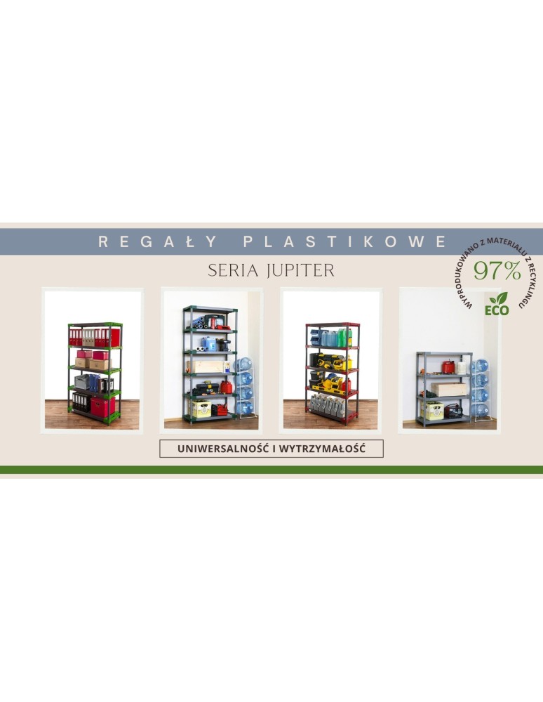 Regały z plastiku- tworzywa - Półka do regału plastikowego Jupiter/ JUP_P_080_SZAR - product b2b.wamar.biz 32