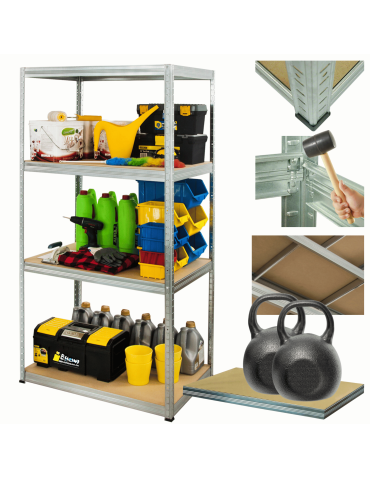 Regał metalowy ocynkowany HELIOS 180x90x50cm 4Px275kg