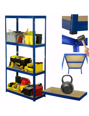 Regał metalowy HELIOS 180x75x50cm 4Px175kg