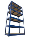 Regał Helios 213x90x50 cm 6 półek/275kg Niebiesko-Niebieski