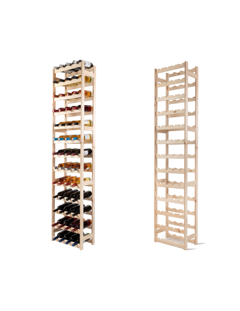 Regały - Drewniany regał na wino RW-1 /52 butelki/ Naturalny - product b2b.wamar.biz 1