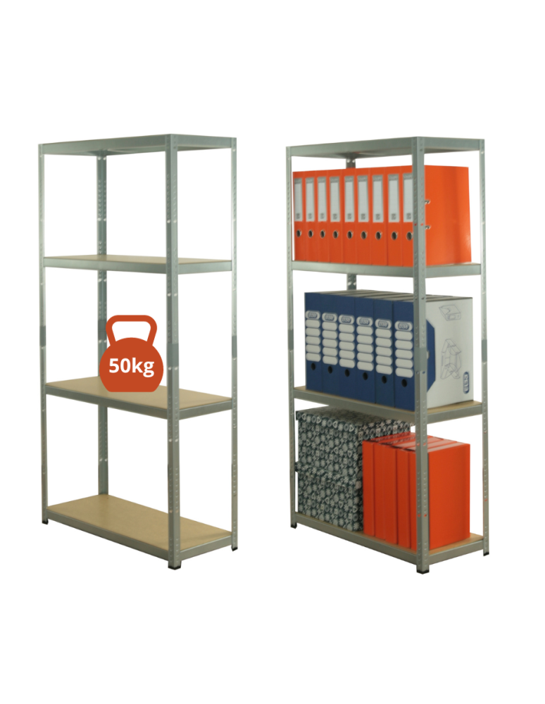 Magazynowe regały metalowe - Regał metalowy magazynowy garażowy 138X70X30cm Ocynkowany - product b2b.wamar.biz 1