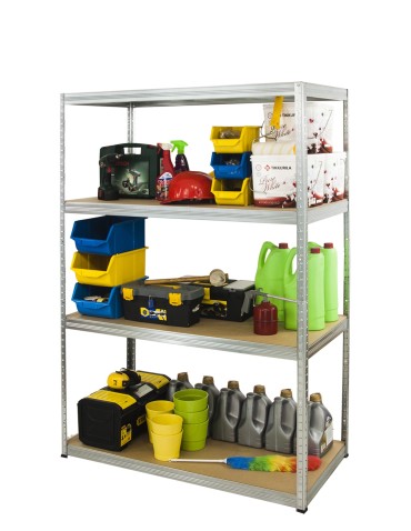 Regał metalowy regał magazynowy szpitalny HELIOS biały 213x150x50 5x275kg