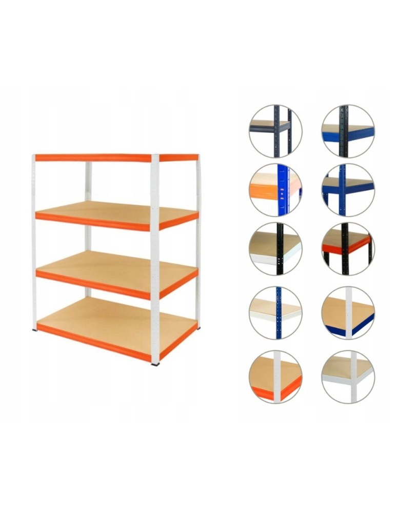 Magazynowe regały metalowe - Regał metalowy HELIOS HWO 213x150x60 4x275kg - product b2b.wamar.biz 1