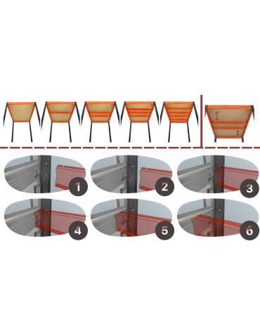Helios Regały Ocynkowane - Regał metalowy ocynk HELIOS 180x75x50cm 5Px275kg .:. - product 14