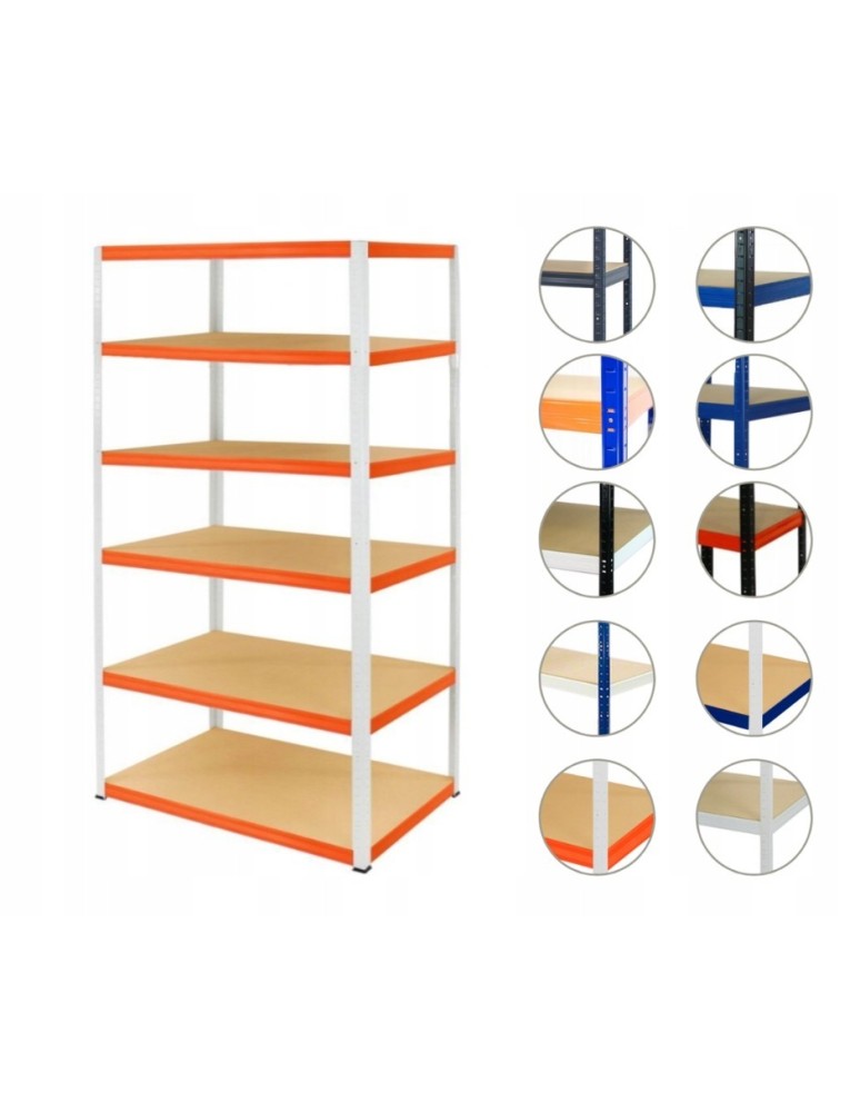 Magazynowe regały metalowe - Regał metalowy HELIOS HWO 196x180x35 6x275kg - product b2b.wamar.biz 1