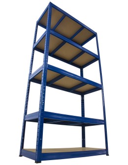 Regał Helios 213x120x35 cm 5 półek/275kg Niebiesko-Niebieski