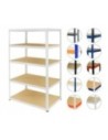 Regał metalowy regał magazynowy szpitalny HELIOS biały 180x180x45 5x275kg